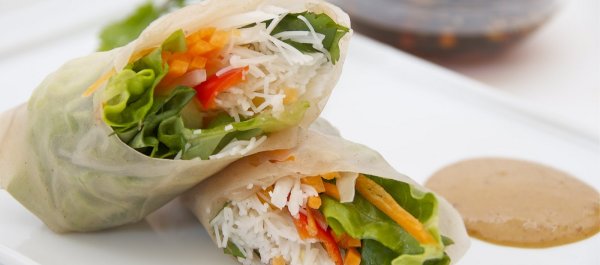 Recipe of the Week: Vegetable Spring Rolls with Spicy Peanut-Lime Sauce
